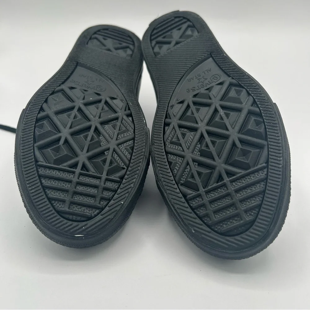 Converse Youth size 2 All Star Chuck Taylor high top black on black